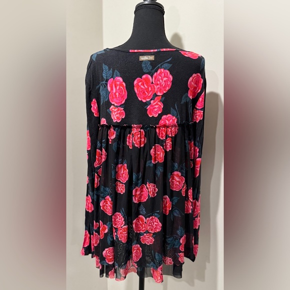 Matilda Jane Black Floral Rose Print Long Sleeve Tunic Top Women's XXL - Picture 4 of 16